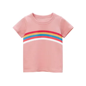 Baby Girl marškinėliai Topai Baby Girl marškinėliai Didelis Mergaičių Tee Marškinėliai Vaikams Mergina 3-8 Metų Vasarą trumpomis Rankovėmis, Medvilnės Tees