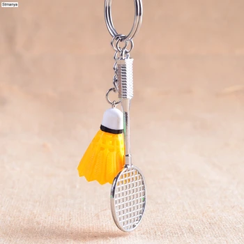 Badmintono Keychain - Naujas Dizainas Cool Prabanga metalo Keychain Automobilių Key Chain Raktų Žiedas grandinės pakabukas Entuziastams Dovanų #1-17228