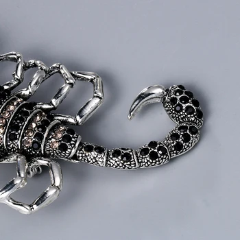 Baiduqiandu Vintage Stiliaus Antikvariniai Sidabro Spalvos, Padengtą Metalo Juodųjų Strazdų Skorpionas Sagės Vyrams