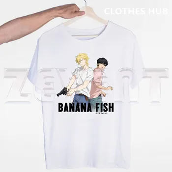 Bananų Žuvų Tshirts Vyrų Mados Vasaros marškinėliai Marškinėlius Hip-Hop Mergina Išspausdintas Viršų Tees streetwear Harajuku Juokinga