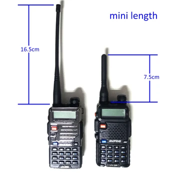 Baofeng 7.5 cm Mini Dydžio Antena UHF dažnių Juosta Walkie Talkie Antenos Du Būdu Radijo Pelnas Antena UV-5R 5RE 5RA UV-82 888S
