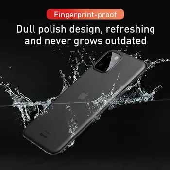 Baseus 0,4 mm, Prabangių Telefonų Atveju iPhone, 11 Pro Max 11Pro Galinį Dangtelį Ultra Plonas Silm PP Coque Fundas 