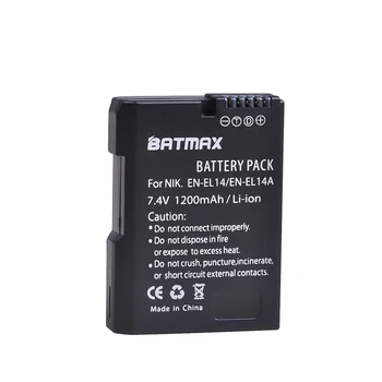 Batmax 1PC EN-EL14 LT-EL14A EL14 Fotoaparato Baterija Nikon D3100 D3200 D3300 D3400 D3500 D5600 D5100 D5200 P7000 P7800