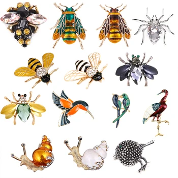 Bee Beetle Krabų Skruzdėlės Sraigė Paukščių Sagės Skorpionas Kalnų Krištolas Senovinių Gyvūnų Reikmenys, Papuošalai Sagė