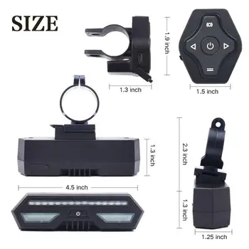Belaidis Dviračio žibintas Stabdžių Dviračių Galinis Žibintas lazerio lempų Smart USB Įkrovimo Dviračių Priedai Nuotolinis Ruožtu lėmė 8