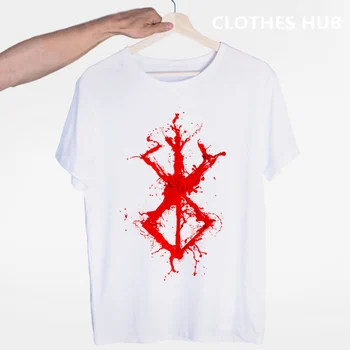 Berserk Japonų Anime T-shirt O-Kaklo trumpomis Rankovėmis, Vasaros Atsitiktinis Mados Unisex Vyrų Ir Moterų Marškinėlius