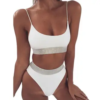 Bikini 2020 m. Moteris Kietas Bikini Komplektas Plaukimo Dviejų dalių Maudymosi Kostiumėliai, Paplūdimio Kostiumas biquini vestido de baño купальник
