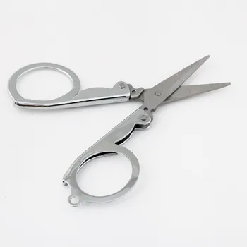 Biuro žirklės Nešiojamos Sulankstomos Žirklės Mini Kabrioleto Kelionės Žirklės Rankų darbo popieriaus Sidabro plieno Žirklės