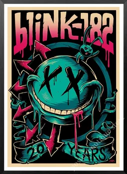 Blink 182 roko grupė Kraft retro punk rock plakatas Europos ir Amerikos muzika komandos žvaigždė piešimo retro plakato