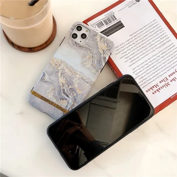 Blizgus Aukso Juosta Tekstūros Telefono dėklas Skirtas iphone 11 XS XR XS Max 6 6S 7 8 Plius Geometrija vientisos Spalvos Abstrakčiai Soft Shell paties indo Dangtelį