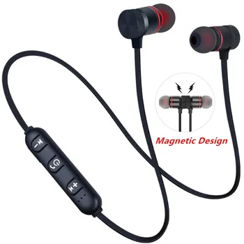Bluetooth 5.0 Ausinės Sporto Neckband Magnetinio Belaidė Laisvų Rankų Įranga Stereo Ausinių Muzikos Metalo Ausines Su Mic Išmaniųjų Telefonų