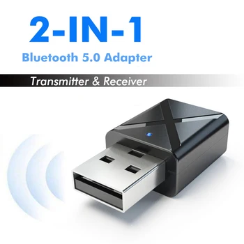 Bluetooth 5.0 Siųstuvas, Imtuvo USB TV Garsiakalbis Ausinių Mini Automobilių Muzika 
