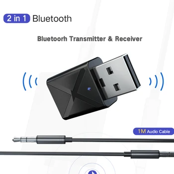Bluetooth 5.0 Siųstuvas, Imtuvo USB TV Garsiakalbis Ausinių Mini Automobilių Muzika 