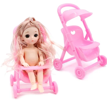 Blyth Lols Lėlės 3D akis Atgimsta Kilnojamojo bendras 16cm Staigmena Žaislai BJD Baby Doll Nuogas Nuogas Moterų Kūno Lėlės Mergaitėms Dovanų Žaislas