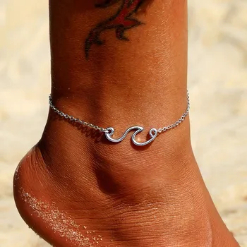 Bohimian Derliaus Banga Anklets Moterims Vasaros Paplūdimio Boho Apyrankę ant Kojos Grandinės Koja Anklets Papuošalai