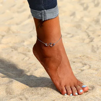 Bohimian Derliaus Banga Anklets Moterims Vasaros Paplūdimio Boho Apyrankę ant Kojos Grandinės Koja Anklets Papuošalai