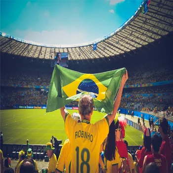 Brazilija 3Ftx5Ft Vėliavos Brazilijos Futbolo Cheerleader Vėliavos 90x150CM Užsakymą Super-Poly vidaus/Lauko Dekoro Nacionalinės Vėliavos Banner