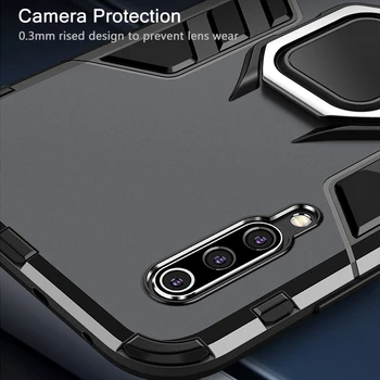 Bumper Case For Samsung Galaxy A40 A50 A30 A20 A70 Atveju Žiedas Savininkas Telefono dėklas Silikoninis Minkštos TPU&PC Galinį Dangtelį Visą Raštas