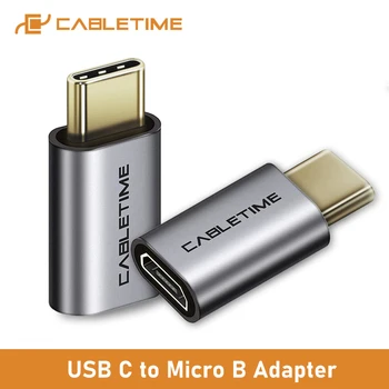 CABLETIME USB C Mikro-B Female Adapter C Tipo OTG Konverteris, skirtas Nešiojamas Huawei Mate 30 Greito Įkrovimo OTG Adapterio C365