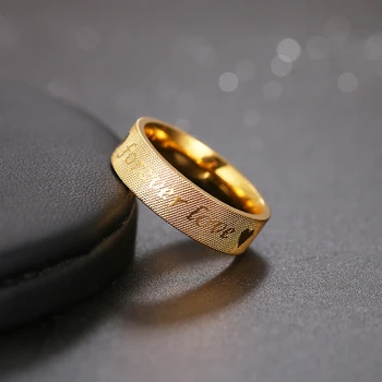 CACANA Žiedas Moterims Žmogus Matinis Amžinai MYLĖTI Širdies Formos Vestuvių Aukso Nerūdijančio Plieno Žiedai Romantiška Jubiliejų Papuošalai R1