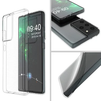 Case For Samsung Galaxy S21 / Plius / Ultra TPU Silikono Aišku, Soft Case for Samsung Galaxy S30 / Plius / Ultra Galinį Dangtelį