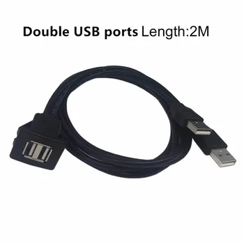Catuo USB2.0 Flush Mount Kabelį 1M/2M Double/Bendrosios USB Port Išplėtimo Flush Prietaisų Skydelis Pritvirtinkite Kabelį Automobilių Valtis Motociklas