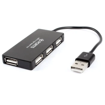 Centechia 15cm Didelės Spartos 4-port USB 2.0 Hub Mini-Ultra plonas Splitter Cable Adapter USB Hub PC Nešiojamas Black/White Hot Pardavimas