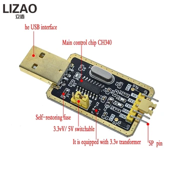 CH340 modulis USB TTL CH340G atnaujinti atsisiųsti mažą vieliniu šepečiu plokštė STC mikrovaldiklis valdybos USB į serial vietoj PL2303