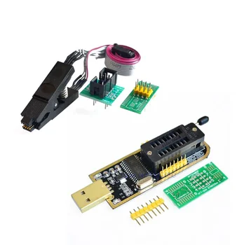 CH341A 24 25 Serijos, EEPROM, Flash BIOS USB Programuotojas Modulis + SOIC8 SOP8 Bandymo Įrašą EEPROM 93CXX / 25CXX / 24CXX 