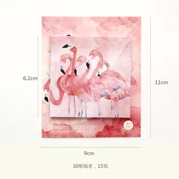 Cherry Blossom Flamingo Planuotojas Lipdukai N Kartų Sticky Notes Memo Pad Kawaii Blankai Bloknotai Pastaba Pad Biuro Apdailos