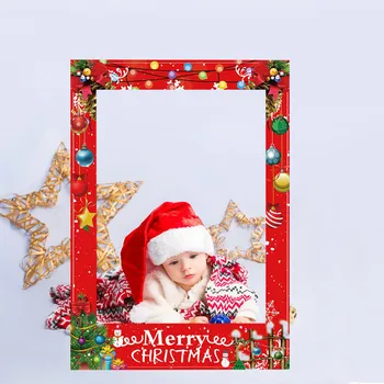 Chicinlife 1Pcs Linksmų Kalėdų Photo Booth Rekvizitai Rėmo Naujųjų Metų Išvakarėse Suaugusiems Vaikams Džiaugtis Kalėdos Šalis Photobooth Kabina Rekvizitai Supplie