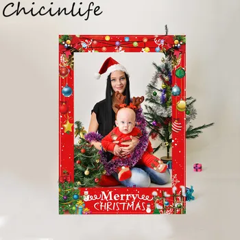 Chicinlife 1Pcs Linksmų Kalėdų Photo Booth Rekvizitai Rėmo Naujųjų Metų Išvakarėse Suaugusiems Vaikams Džiaugtis Kalėdos Šalis Photobooth Kabina Rekvizitai Supplie