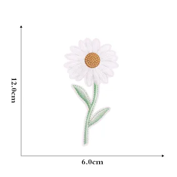 Chrysanthemum saulėgrąžų siuvinėjimo audinys lipdukai mažas daisy pleistras lipdukai vertus, knygos, aplikacijos drabužių apdailos reikmenys