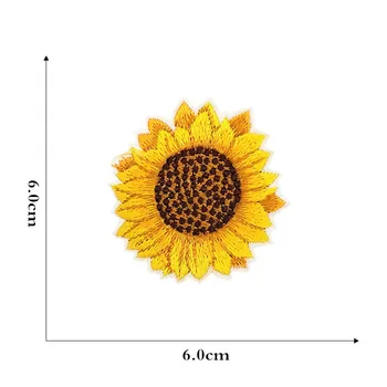 Chrysanthemum saulėgrąžų siuvinėjimo audinys lipdukai mažas daisy pleistras lipdukai vertus, knygos, aplikacijos drabužių apdailos reikmenys