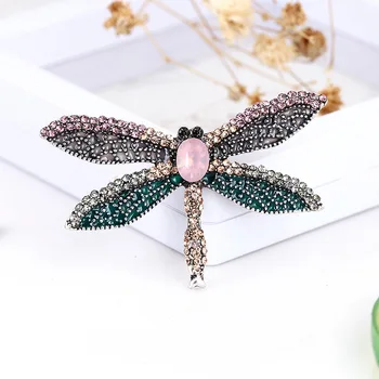 CINDY XIANG Mados kalnų krištolas Emalio Dragonfly Sages Moterims Vabzdžių Smeigtukai Elegantiškas Vestuvių Suknelė Aksesuarai Corsage Dovana