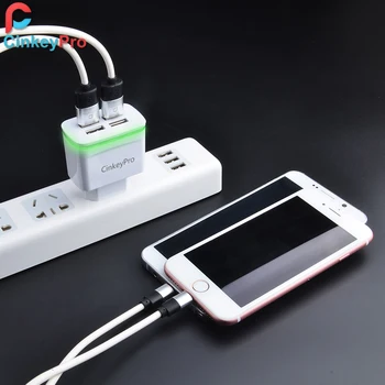 CinkeyPro 4 Prievadų USB Kroviklis 5V/4A Smart Sienos Adapteris Mobiliųjų Telefonų Įkrovimo Duomenų Įrenginys, Skirtas 