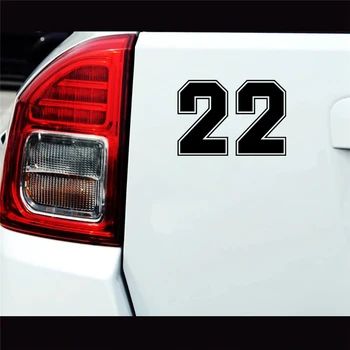 CK2733#20*14cm numeriai 22 juokinga automobilio lipdukas vinilo decal sidabro/juoda automobilį auto lipdukai automobilio buferio lango automobilių papuošimai