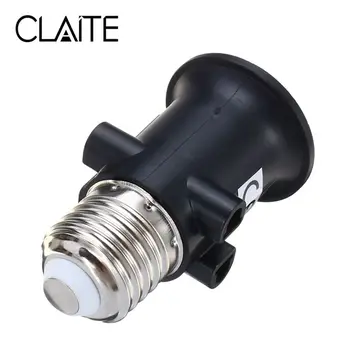 CLAITE AC100-240V 4A PBT atspari Ugniai E27 Lemputės Adapteris Lempos Laikiklis Bazės kištukinis Lizdas su ES Plug