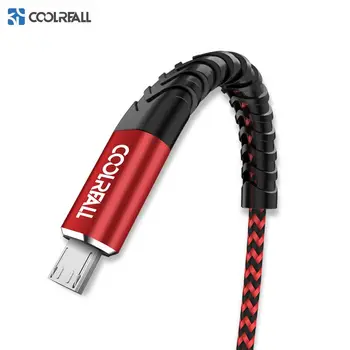 Coolreall 2.4 Micro USB Kabelis spartusis įkrovimas USB Duomenų Kabeliu Nailono Sync Laidą 