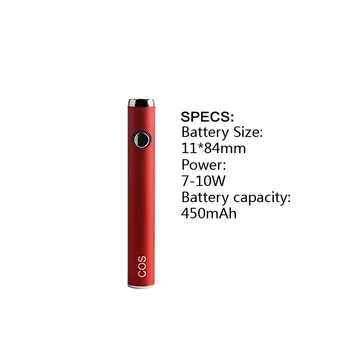 COS rinkinys CBD MOD Vape Rašiklis su cos įkaitinkite baterija 450mAh 510 sriegis elektroninių cigarečių storio naftos Reguliuojamas Starteris