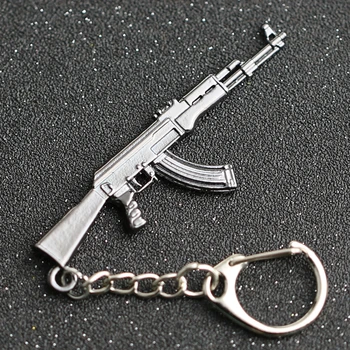 CS GO CSGO PLG Keychain AK 47 Šautuvas, Pistoletas Ginklas Counter Strike Kryžiaus Gaisro AK47 AK-47 paketų prižiūrėtojų raktinę Klavišą Grandinės Žiedas PUBG Juvelyriniai dirbiniai Didmeninė