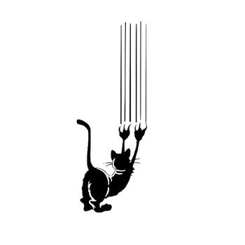 Cute kačių siena lipdukas Durų/Sienos, namo apdailos kambarį fono jam prilygintą išsilavinimą meno, lipdukai nuimamas katytė juokingi lipdukai