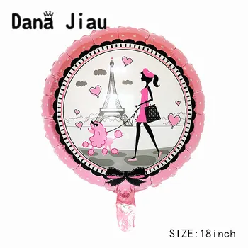 Dana jiau 18inch dydis mergaitė princesė su gimtadieniu helio folija balionai Pink šalis dekoro 23 metų sudaro kamuolys tiekimo