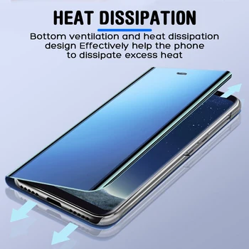 Danga Smart Veidrodis, Flip Case for Samsung Galaxy S10 5G 2019 Odinis Telefono Galinį Dangtelį atsparus smūgiams SamsungS105G GalaxyS105G S105G