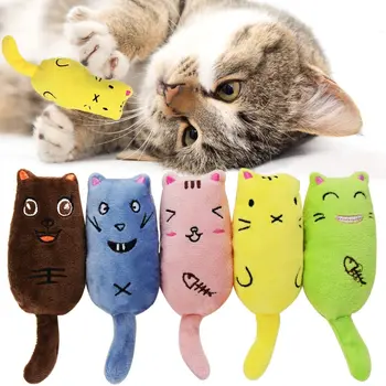 Dantų Šlifavimo Katžolių Kačių Žaislai Interaktyvus Fidget Žaislas Letena Nykščio Pliušinis Bite Atsparus Pagalvę Naminių gyvūnų Žaislai Katėms Kitten Produktus
