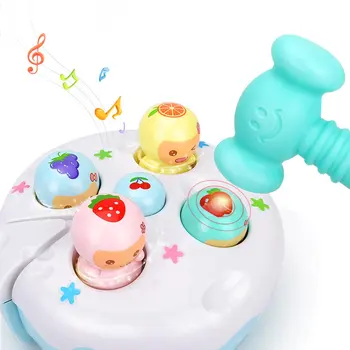 Daugiafunkcinis ankstyvojo ugdymo įspūdį elektros žiurkėno vaikų žaislų Garso ir šviesos vaisių pyragas beldžiasi muzikos žaidimas mašina