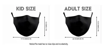 Daugkartinio Naudojimo Vaikams Kaukė Melodija Mielas Anime Custom Black Veido Kaukė Skalbti Facemask Lauko Vėjo Unisex Vaikas Veido Kaukė Dangtis