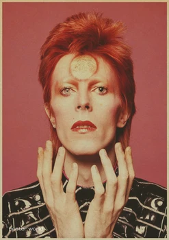 David Bowie Nostalgija Retro Roko Muzikos Kraftpopieris Plakatas Baras, Kavinė Kambarį Valgomasis Sienos Dekoratyviniai Paveikslai