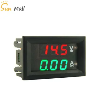 DC 100V 1A 10A 50A 100A Mini 0.28 colių LED DC Digital Voltmeter Ammeter Volt Amperas Metrui Amperemeter Įtampa/amperimetro