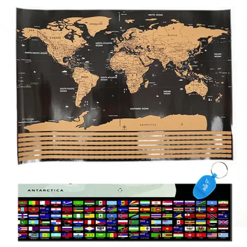 Deluxe Nulio Išjungti Pasaulio Žemėlapyje Asmeninį Kelionės Atlas Plakatas Naujovė Žemėlapyje